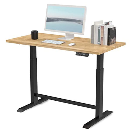 WORKPRO 48" Electric Standing Desk, Height Adjustable Workbench with 48"x24" Wooden Top and Dual Motor, 500 LBS Load Capacity Work Table for Home, WORKPRO