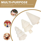 NOLITOY 9Pcs Unfinished Wooden Peg Dolls Blank Wood Christmas Trees for Xmas Decor DIY Crafts Graffiti Drawing Toy NOLITOY