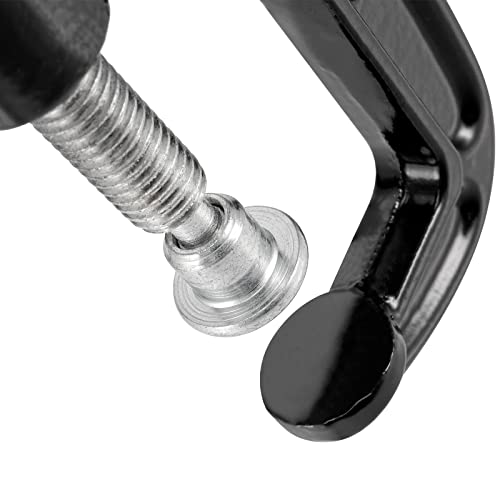 MUKCHAP 10 PCS 2 Inch C-clamp, Small C Clamps, Mini G Clamps for Woodworking or Metal Workpiece, Black MUKCHAP