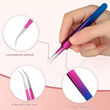 8 Pieces Pin Pen Weeding Tool Vinyl Weeding Tool with Rainbow Retractable Air Release Pen and Refill Vinyl Squeegee Vinyl Tweezers Weeders for Chumia