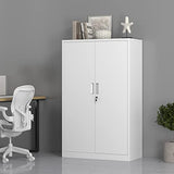 iJINGUR Metal Storage Cabinet with Locking Doors and 3 Adjustable Shelves, 53.5-Inch Tall Lockable Steel Storage Cabinets for Home Office Garage iJINGUR