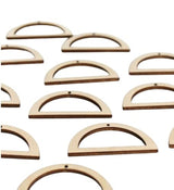 ALL SIZES BULK (12pc to 100pc) Unfinished Wood Wooden Hollow Semicircle Semi Circle Frame Laser Cutout Dangle Earring Jewelry Blanks Charms Ornaments Texan Wood Crafts