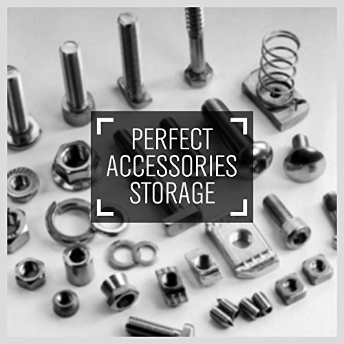 HORUSDY Storage Bins Parts Rack 36Pcs Bin Organizer Garage Plastic Shop Tool, Tools for Men Tools Gif
