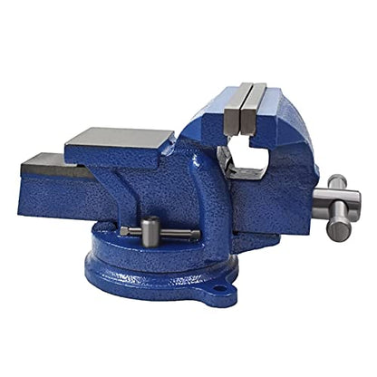 raseparter 5-Inch Bench Vises with Anvil Swivel Locking Base Table Top Clamp, Duty Bench Vise with Locking 360-Degree Swivel Anvil