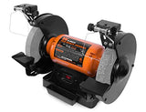WEN BG4282 4.8-Amp 8-Inch Single Speed Bench Grinder with LED Work Lights, 14 x 10 x 11.75 inches, Black and Orange WEN