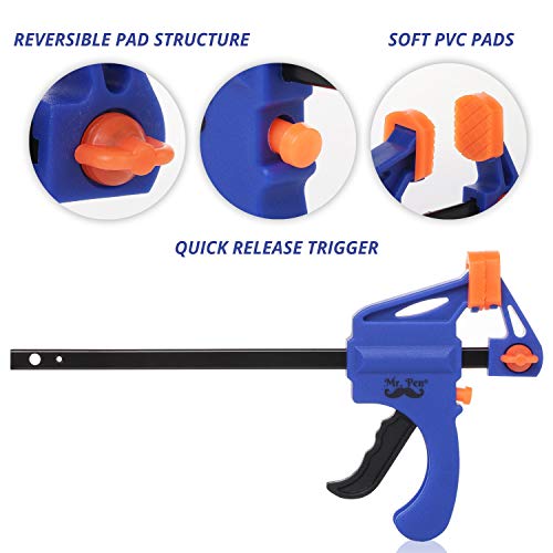 Mr. Pen- Clamps, Grip Clamp 4 Inch, 2 Pack, Light Duty, Clamps for Woodworking, Wood Clamps, Woodworking Tools, C Clamp, Woodworking Clamps, Wood Mr. Pen