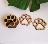 30PCS Dog Paw Print Unfinished Wood Earring Blanks, Tiger Paw Print Jewelry Making Crafts, DIY Project Wood, Dangle Earrings Jewelry Blanks (1.5'') XIAOYUE