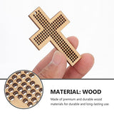 Ciieeo 10 Pcs Cross Stitch Wood Pieces Embroidery Hoop Stand Needlecraft Cross- Disc Wooden Board Wooden Heart Tags Stocking Stuffers Wooden Love Ciieeo