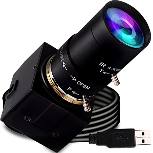ELP 5-50mm Varifocal Lens 1080P USB Camera with H.264 High Definition Sony IMX323 Webcam for Android Linux Windows Industrial Video ELP