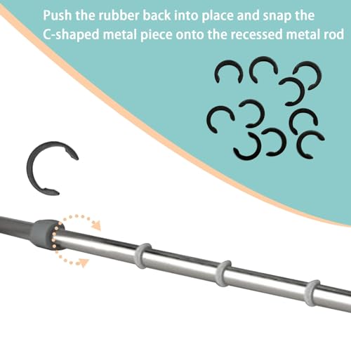 LUTQ 10 Pack of Retaining Clip Rings for Cricut Maker - Carbon Steel Fixed Clamp Ring Compatible with Cricut Maker Rubber Roller Replacement Parts - LUTQ