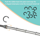 LUTQ 10 Pack of Retaining Clip Rings for Cricut Maker - Carbon Steel Fixed Clamp Ring Compatible with Cricut Maker Rubber Roller Replacement Parts - LUTQ