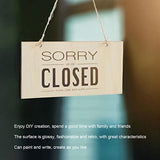 Unfinished Hanging Wood Sign,6Pack Blank Wooden Signs for Crafts,Decorative Wood Plaque Wooden Slices Banners with Holes Ropes for Coffee Shop HERCHR