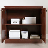 South Shore Morgan Small 2-Door Storage Cabinet, 19.38"D x 32.88"W x 32.38"H, Royal Cherry South Shore