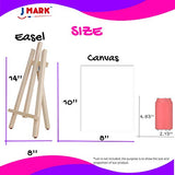 J MARK Pain Set for Kids – Acrylic Kids Painting Kit with Storage Bag, Washable Paints, Easel, Canvases, Brushes and More, Complete Kids Painting Set J MARK
