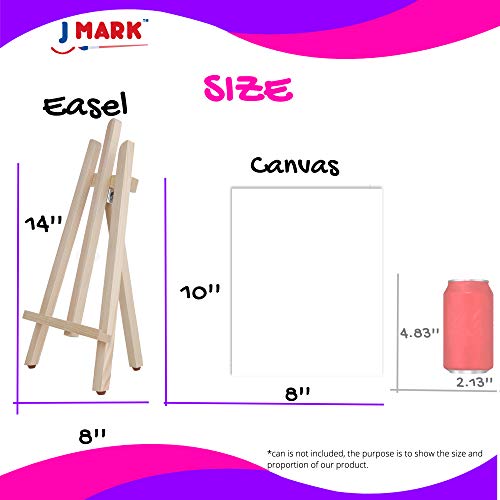 J MARK Pain Set for Kids – Acrylic Kids Painting Kit with Storage Bag, Washable Paints, Easel, Canvases, Brushes and More, Complete Kids Painting Set - WoodArtSupply