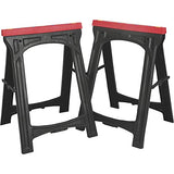 Ironton Plastic Foldable Sawhorses, 1 Pair - 700-Lb. Total Capacity Ironton