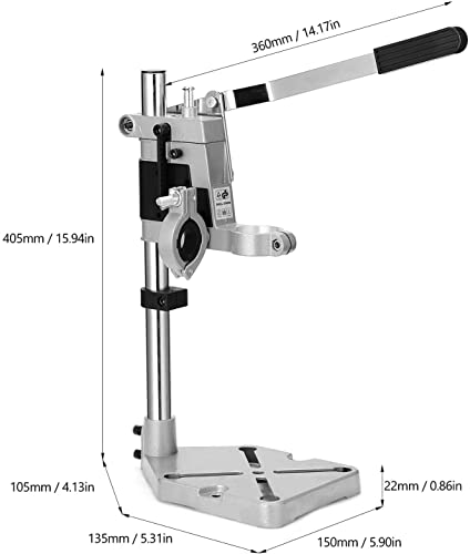 ATPEAM Drill Press Adapter for Hand Drill | Double Hole Universal Bench Clamp Portable Drill Press Stand Workbench Repair Tool Dremel Drill Press for - WoodArtSupply