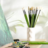 ARTIFY Oil Paint Brushes Set, Acrylic Paint Brushes with Long and Heavy Handle, 15 Pcs Professional Natural Chungking Bristle Paintbrush Set, for Oil ARTIFY art supplies
