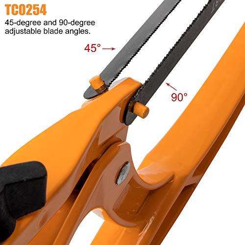 BEETRO Hacksaw Frame Set, 12’’ Hacksaw Frame, 6’’ Hacksaw Frame and 10'' Mini Hacksaw, Including Six Extra Blades, Handsaw for Metal, Wood, PVC Pipes BEETRO