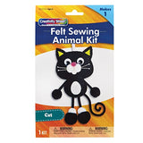Creativity Street Felt Sewing Animal Kit, Cat, 4" x 10.25" x 1", 1 Kit Creativity Street