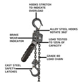 JET JLP-050A-10, 1/2-Ton Chain Hoist with 10' Lift (287201) Jet