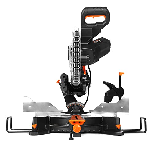 WEN MM1015 15-Amp 10-Inch Dual Bevel Sliding Compound Miter Saw with LED Cutline Multi-color WEN