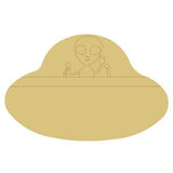 Spaceship Design by Lines Cutout Unfinished Wood Kids Room Science Décor Space Door Hanger MDF Shape Canvas Style 1 Art 1 (6") Diverse Woodworking