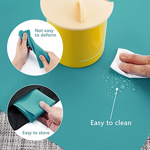 Gartful 3PCS Silicone Sheet for Crafts, Epoxy Resin Casting Molds Mat, Multi-Purpose Counter Protector, Table Saver Pad, Placemat, Art Mat, Nonskid Gartful