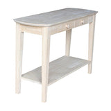 International Concepts Phillips Oval Sofa Table, Unfinished IC International Concepts