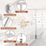 Polmart Countertop Jewelry/Scarf/Handbag T-Bar Display Stand with Adjustable Height - Silver (1 - Pack) Polmart