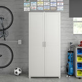 SystemBuild Callahan 36" Utility Storage Cabinet in White SystemBuild