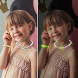 DULEFUN Glow Beads Bracelet Making Kit, Glow in The Dark Pony Beads Letter Beads Heart Beads for Bracelets Jewelry Making Luminous Plastic Glow Beads DULEFUN