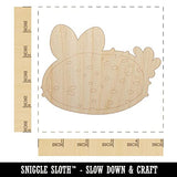 Kawaii Sea Bunny Slug Unfinished Wood Shape Piece Cutout for DIY Craft Projects - 1/8 Inch Thick - 4.70 Inch Size Sniggle Sloth