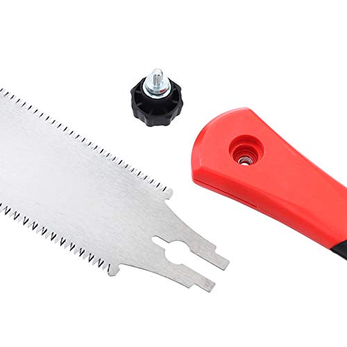 Meichoon Japanese Style Hand Saw - Double Edge Pull Saw Interchangeable Flush Cut Saw 12.5 Inch Flexible Blade Handsaw for Woodworking DC718 Meichoon
