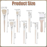 7pcs Gilding Brushes Set, Assorted Size Mop Brushes for Painting Versatile Goat Hair Brushes Paint Brushes for Crafts Acrylic Painting Gold Leaf PEUTIER