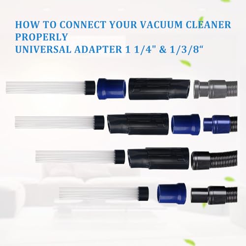 15PCS Universal Vacuum Attachments for Shop Vac Accessories Vacuum Cleaner Accessories with Universal Vacuum Hose Adapters and Vacuum Extension Wand - WoodArtSupply