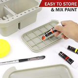 DUGATO Paint Brush Cleaner Washer, Multifunction Painting Brush Basin Holder and Organizer width Tray Palette Lid & 2 Art Sponges for Acrylic, DUGATO
