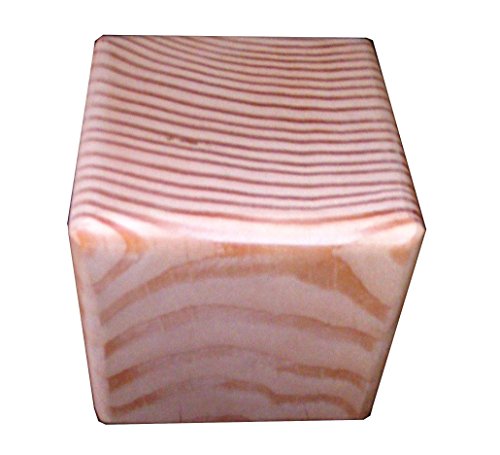 5-Inch Natural Unfinished Wood Blocks - Set of Two (2) Wooden Cubes (Each is Five Inches Square) Steve's Gift Shoppe