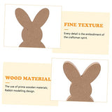 BESPORTBLE Easter Bunny Easter Wood Embellishments Easter Unfinished Wood Cutout Unfinished Wood Rabbit Cutouts Arts and Crafts for Kids Room BESPORTBLE