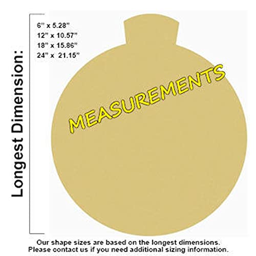 Christmas Ornament Ball, DIY Wooden Craft Shape, Unfinished Cutout, Paintable MDF Cutout Build-A-Cross
