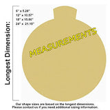 Christmas Ornament Ball, DIY Wooden Craft Shape, Unfinished Cutout, Paintable MDF Cutout Build-A-Cross