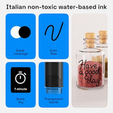 ARTISTRO 2 Black Acrylic Paint Pens for Rock Painting Ceramic Wood Glass Metal Plastic - 3mm Medium Tip Paint Markers Ideal for Labeling DIY Crafts ARTISTRO