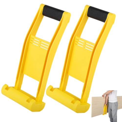 Homaisson 2 Pcs Plasterboard Carriers, Plastic Drywall Carrying Handles, Panel Carrier Tool with 80KG Load-Bearing Capacity, Non-slip Plywood Lifting Homaisson