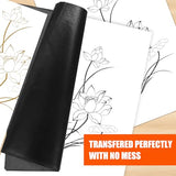 200 Sheets Carbon Paper Black Graphite Paper Transfer Tracing Paper and 5 Pieces Ball Embossing Styluses for DIY Woodworking, Paper, Canvas and Other Ueerdand