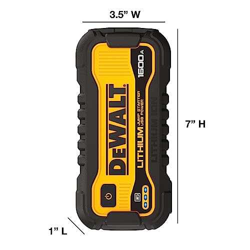 DeWalt DXAELJ16 1600 Peak Amp Jump Starter Battery Booster with USB Power Station - WoodArtSupply