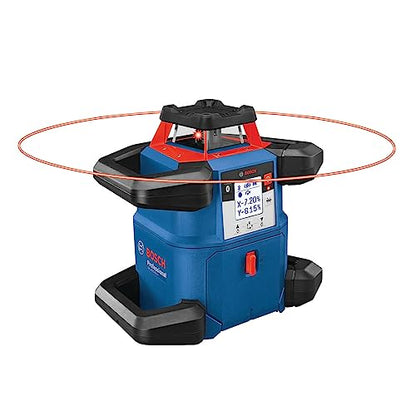 BOSCH REVOLVE4000 GRL4000-80CHVK 18V Exterior 4000ft Range Horizontal/Vertical Self-Leveling Cordless Rotary Laser Kit w/ Bluetooth Connectivity, - WoodArtSupply