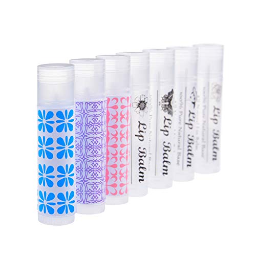 Lip Balm Crafting Kit - Lip Balm Filling Tray and Spatula - BPA Free - 50 Empty Lip Balm Tubes with Caps (Clear) - 3/16 Oz (5.5 ml) - 50 Writeable - WoodArtSupply