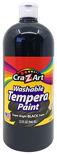 Cra-Z-Art Washable Tempera Paint Black 32oz, 1 count (pack of 1) Cra-Z-Art