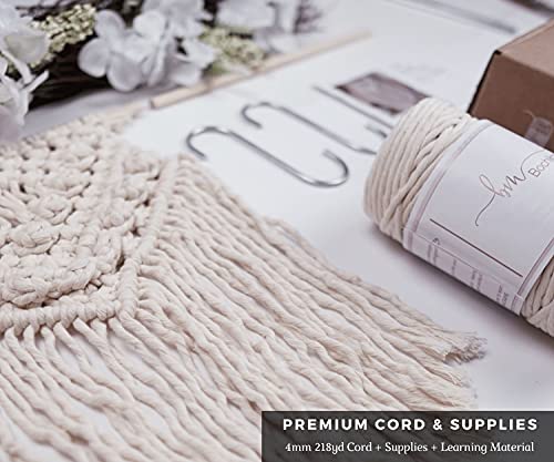 Bochiknot Macrame Kit for Adult Beginners - Art & Craft Macrame DIY Kit for Adults & Kids - Boho Macrame Home Wall Hanging Décor Bochiknot