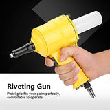Rivet Nut Tool, Rivet Gun Kit, Pneumatic Tool Air Riveter Pistol Grip Rivet Gun Air Powered Riveting Tool 2.4/3.2/4.0/4.8mm, Pneumatic Rivet Gun Used Naroote
